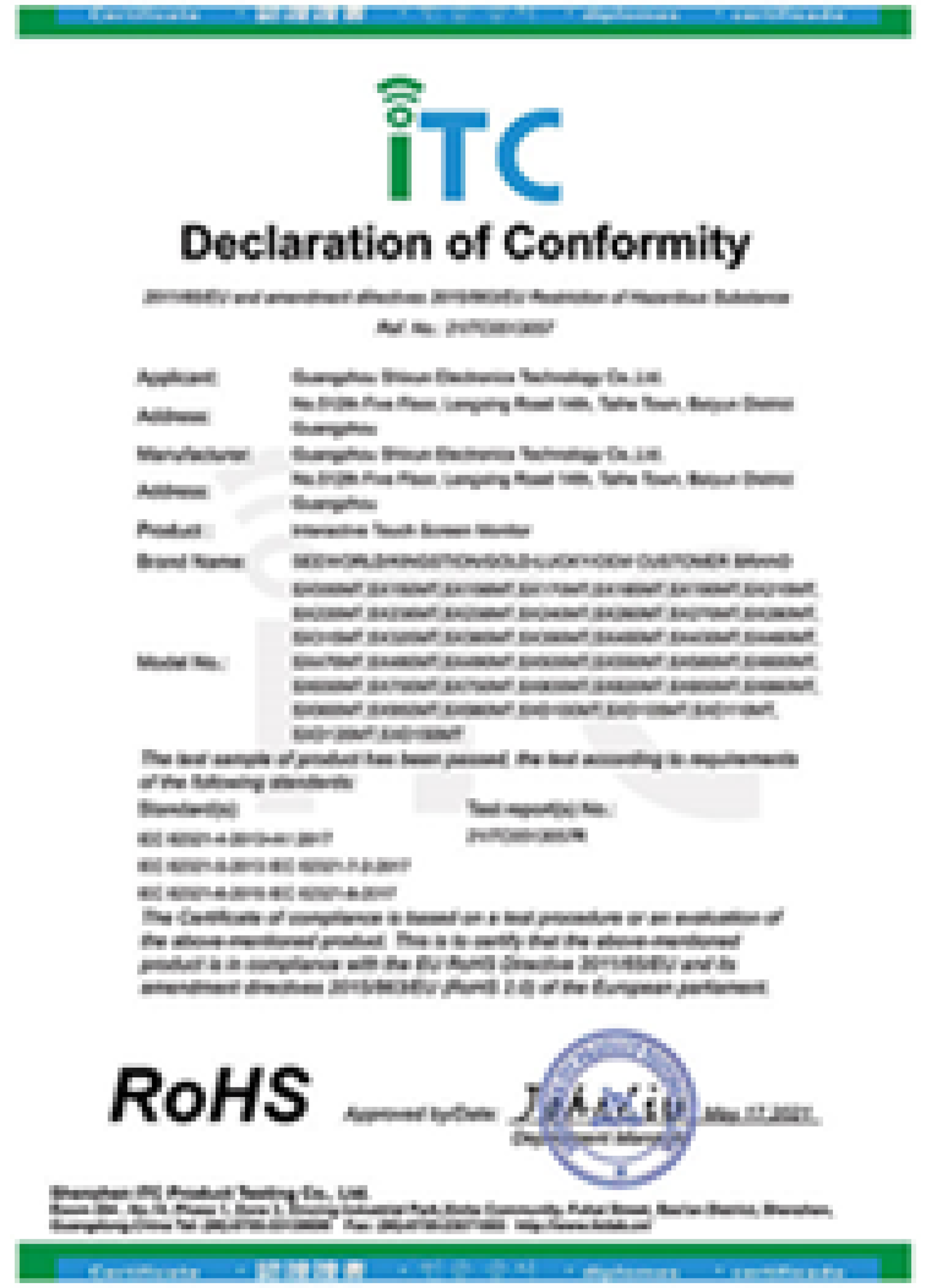 RoHS Certification